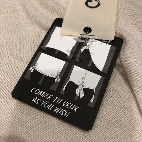 Cloth By Design‎ Oversized Tie Sweater Cream - Picture 5 of 7